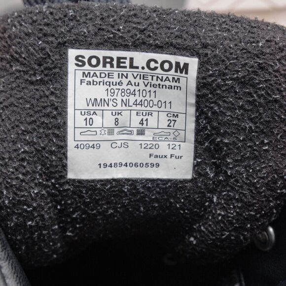Sorel Kinetic RNEGD Conquest Black Pink Sneaker Waterproof Boots Womens Size 10 - Picture 7 of 16